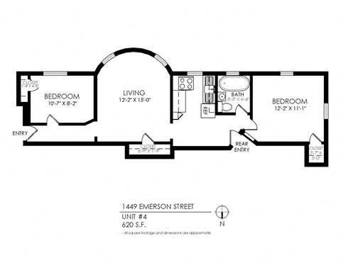 a floor plan of a house showing the bedrooms and baths